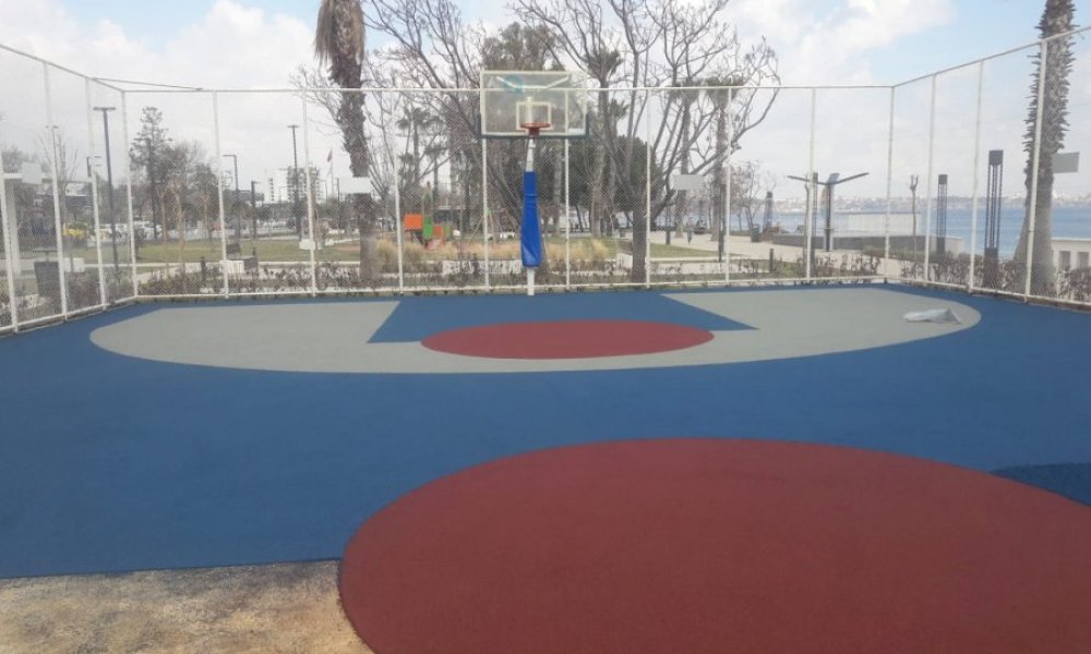 ANTALYA KONYA ALTI SAHİL PROJESİ EPDM BASKETBOL SAHASI DÖKÜMÜ